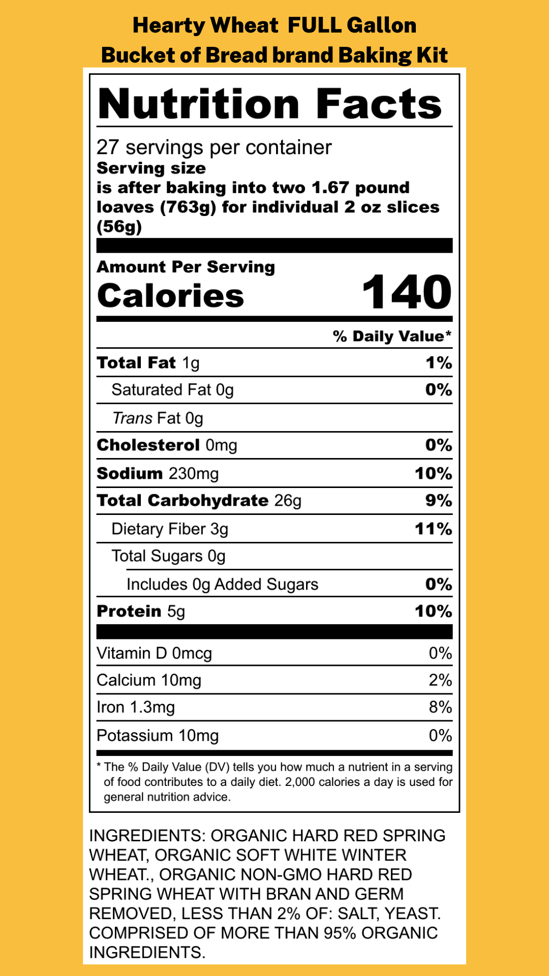 Pick a Full Gallon Baking Kit