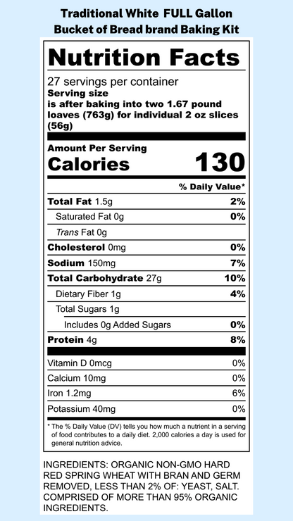 Pick a Full Gallon Baking Kit