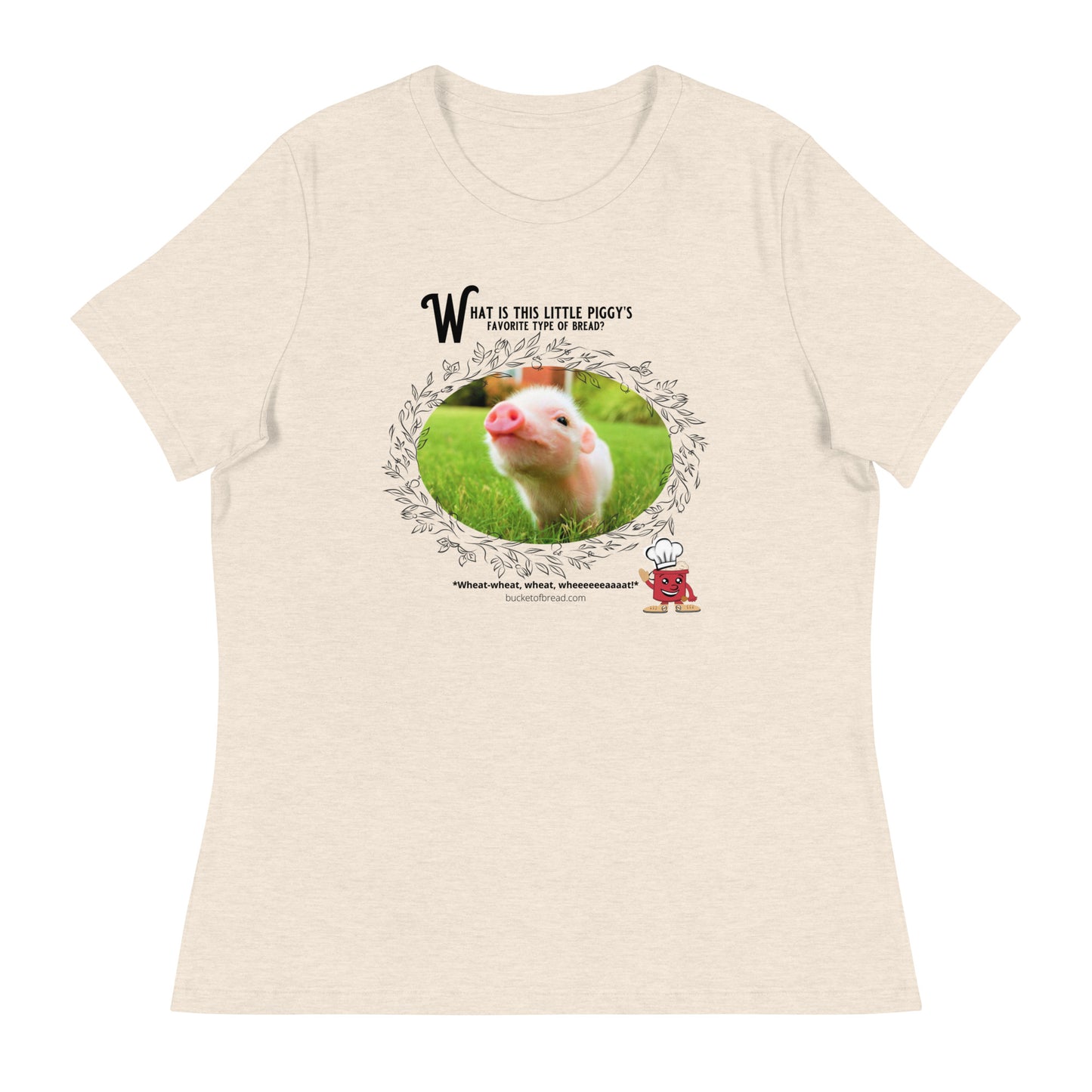 Women's Relaxed T-Shirt - Little Piggy