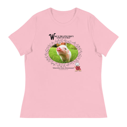 Women's Relaxed T-Shirt - Little Piggy