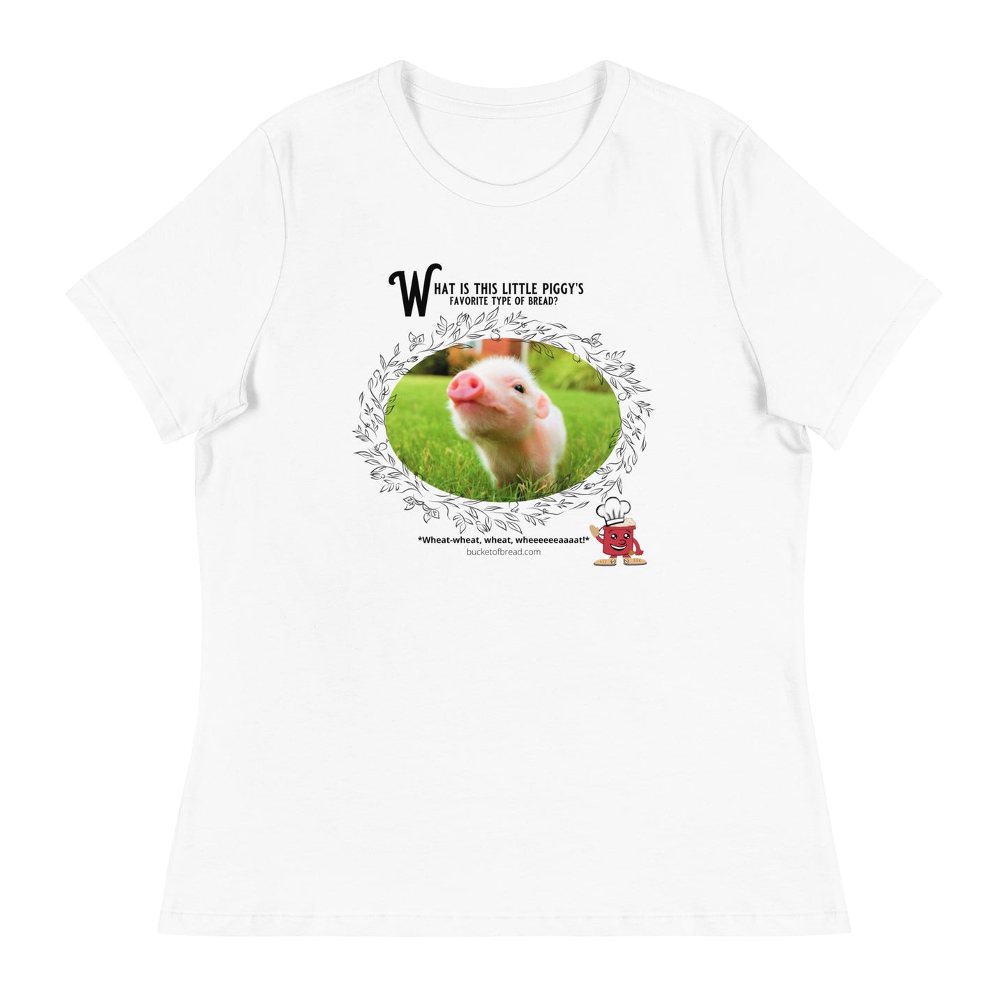 Women's Relaxed T-Shirt - Little Piggy